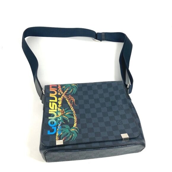 LOUIS VUITTON N50005 Damier Cobalt District PM Crossbody bag flap Shoulder Bag - Picture 3 of 14